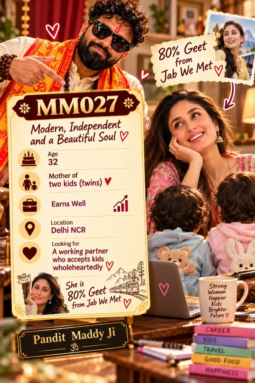 Independent Professional · Mother of Twins · Delhi NCR — profile MM027