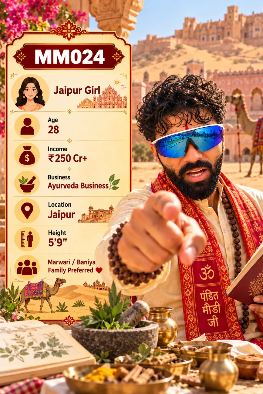 Jaipur Girl · Ayurveda Business · Marwari / Baniya family preferred — profile MM024